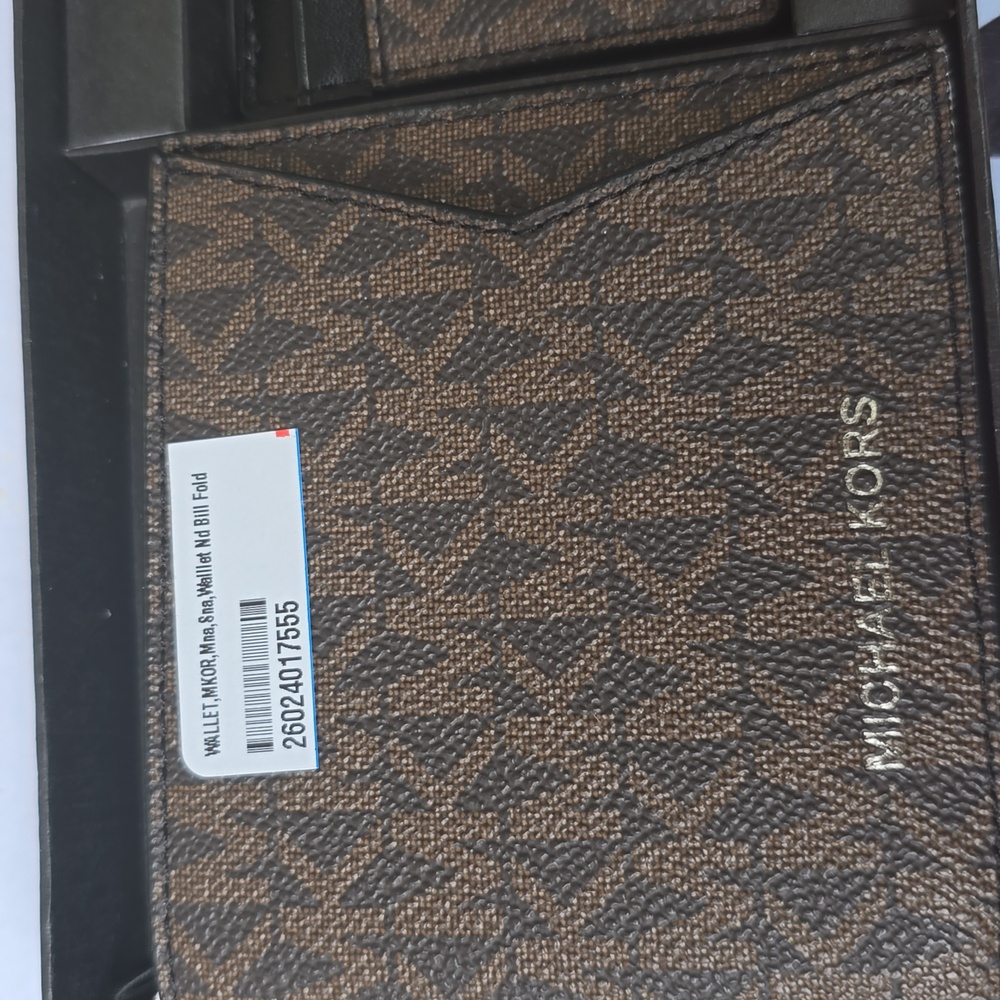 Michael Kors Brown and Black Wallet Set